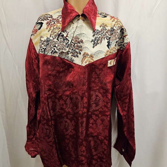Vintage Silk Men's Shirt - Picture 1 of 4